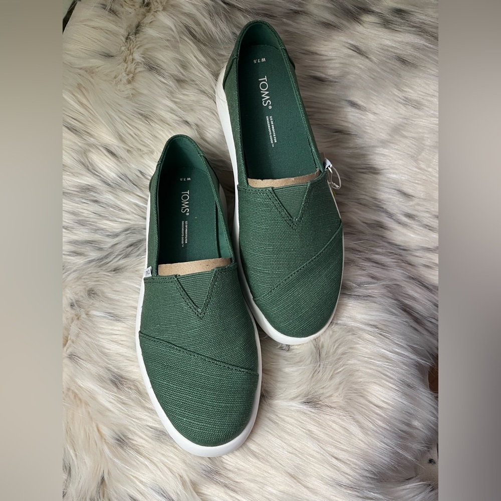 Toms Alpargata Mallow Dark Ivy Heritage Canvas Shoes